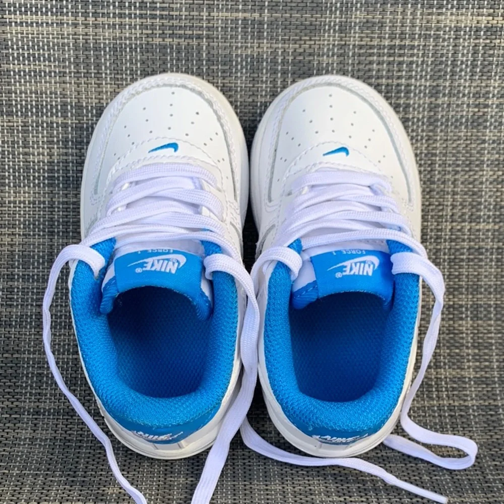 Nike Force 1 TD 'White Light Photo Blue' Sneakers Shoes unisex infant size 6